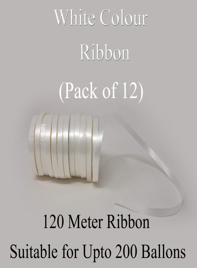 AMFIN® Curling Ribbons for Balloons - White (Pack 12) - Image 1